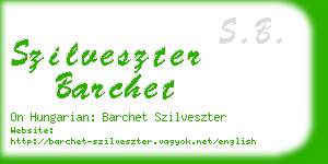 szilveszter barchet business card